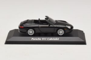 Porsche 911 996 Cabriolet Noir Métallisé Maxichamps 1:43 940061030 Métal Moulé