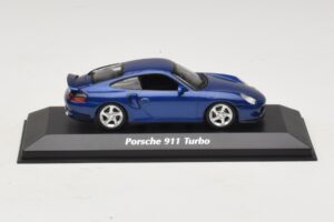 Porsche 911 996 Turbo Blue Metallic Maxichamps 1:43 940069301 Métal Moulé