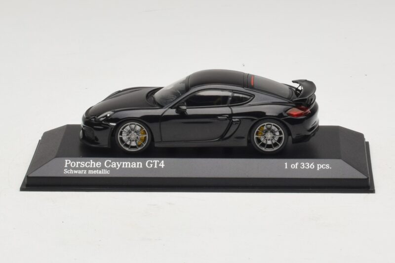Porsche Cayman GT4 981 Black Metallic Minichamps 1:43 410066121 Métal Moulé