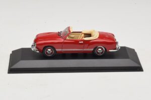 Volkswagen Karmann Ghia Cabriolet Rouge Foncé Minichamps 1:43 5032 Métal Moulé