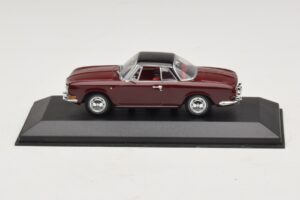 Volkswagen Karmann Ghia Rouge Avec Toit Noir Minichamps 1:43 GHIA002 Métal Moulé