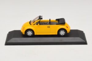 Volkswagen New Beetle Cabriolet Jaune Minichamps 1:43 BEETLE002 Métal Moulé